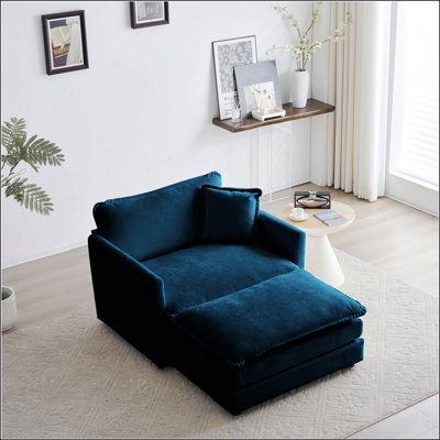 Modern Accent Chair With Ottoman