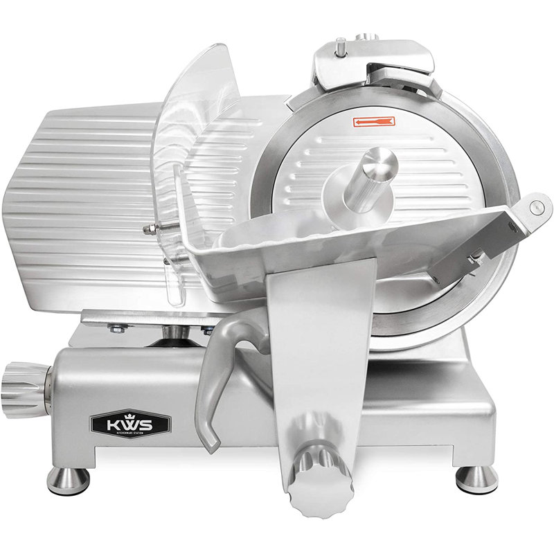 Trancheuse à viande électrique de 12 po KWS de 320 W + lame en acier inoxydable, trancheuse à fromage congelée