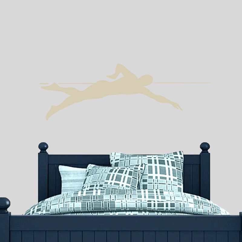 Décalcomanie murale nageur Andrewson, Beige clair