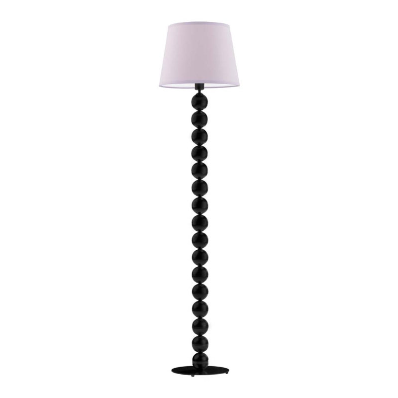 Ayanami 166cm Traditional Floor Lamp, Black, Light Violet