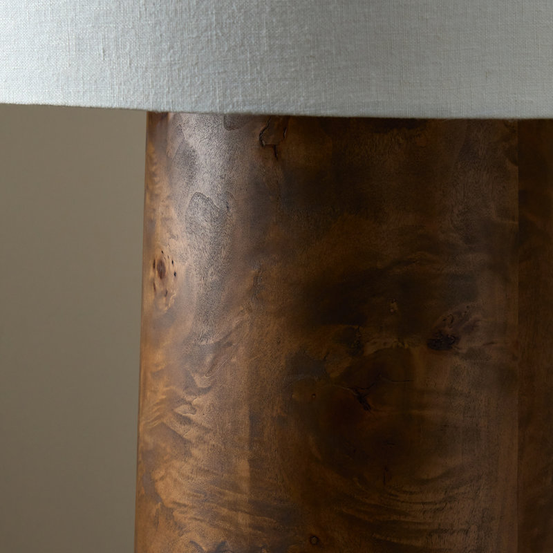 Daxton Floor Lamp, Dark Brown Mappa Burl