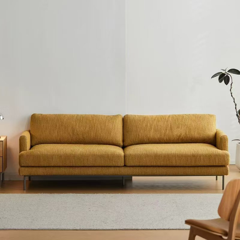 Minimalist Creamy Style Straight - layout Sofa