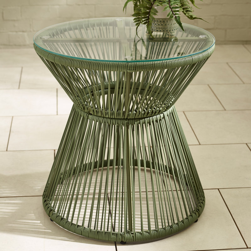 Zumba Garden Metal & Rattan Dining Table Set With 2 Seat Dining Chairs - Garden Bistro Table Set