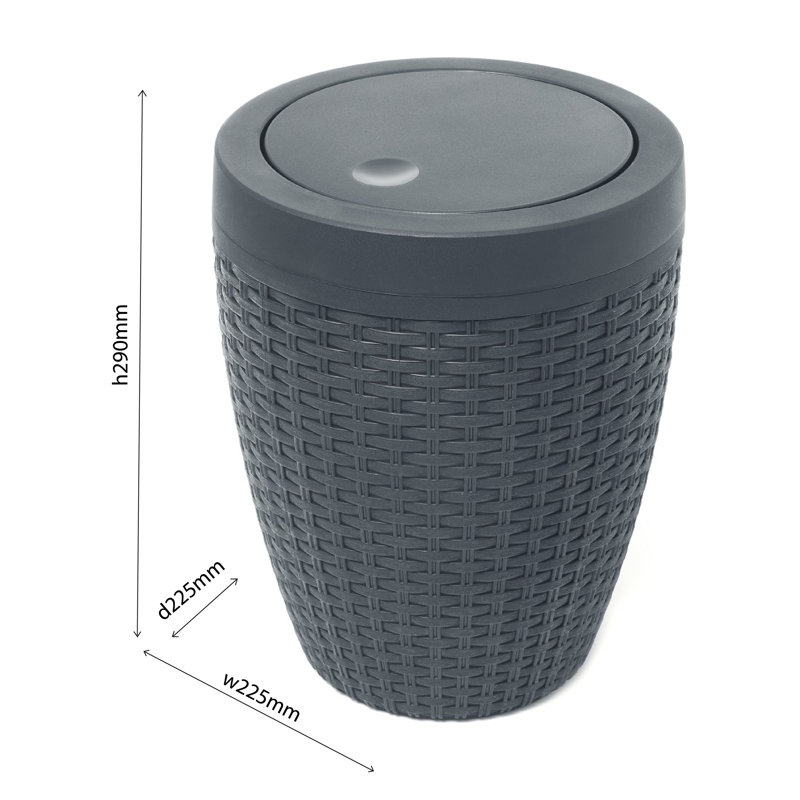 Plastic Swing Top Waste Bin - 5L