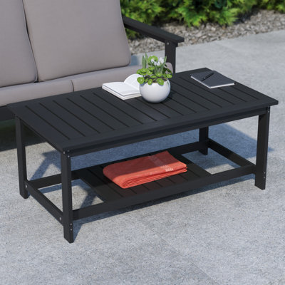 Zeilin Indoor/Outdoor Poly Resin 2-Tier Adirondack Coffee Table