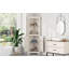 Grande armoire d'angle avec portes pour le salon, la salle de bain, la salle à manger ou la cuisine, beige-1399396391