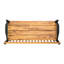 Banc impérial, banc classique avec rangement, fini bois, hauteur 91,4 cm (36 pouces), tablette de rangement intégrée, assise de 45,1 cm (17,75 pouces).