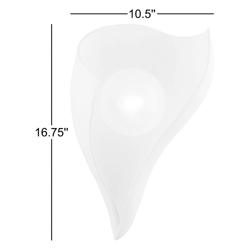 Moonstone 1 - Light Dimmable Flush Mounted Sconce, Gesso White