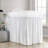 Dorm Room Bed Skirt,100% Microfiber,White Solid -Twin XL/46 Drop