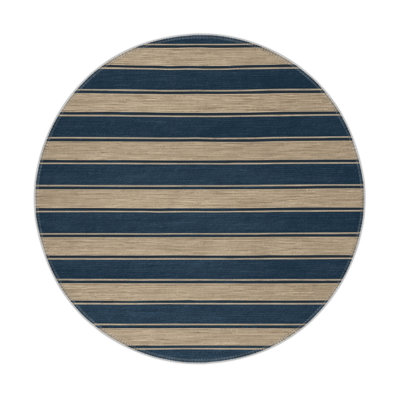 HorizontalStripes Gray Indoor and Outdoor Area Rug