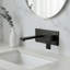 Robinet de salle de bain mural, poignée simple en laiton 2 trous avec valve brute incluse pour lavabo ou baignoire - noir mat-123311884