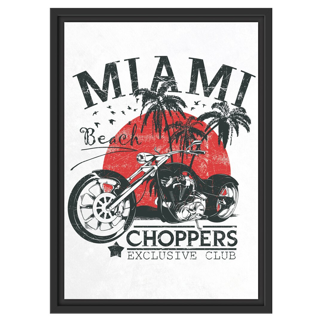 Gerahmtes Wandbild Miami - Choppers Hell