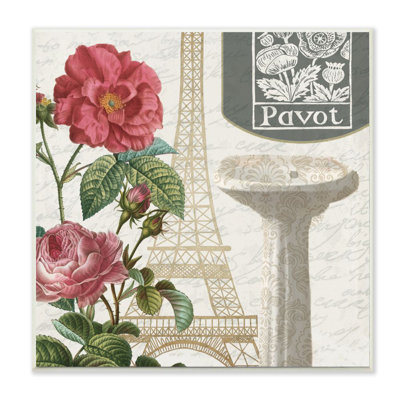 «Paris Flower Market Bath Sink» par Kim Allen - impression d'art graphique