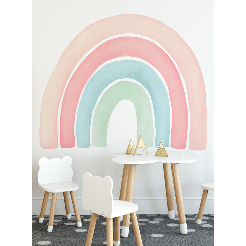 Adhésif décoratif arc-en-ciel, Corail, H 39 po x l 48 po