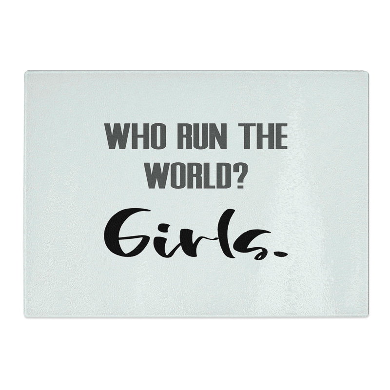Who Run the World Chopping Board, 20cm W x 28.5cm L