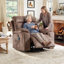 40.5" Wide Oversize Microfiber Lift Assist Reclining Chair with Massage Heating & Dual Hidden Cupholders & USB & Side Pocket