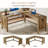 L-Shaped Computer Desk, Rustic Executive Office Table Workstation