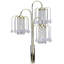 Lampe de table 34 po en métal avec finition, 3 lustres en cristal