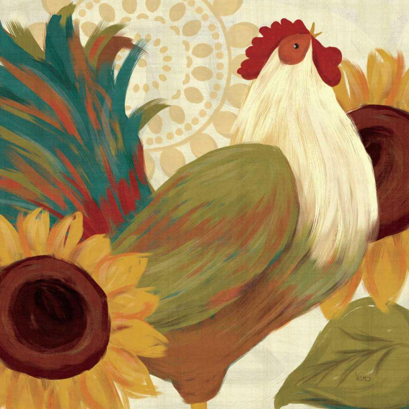 «Red Barrel Studio® Charron, galerie Véronique, art sur toile tendue: Spice Roosters I, H 36 po x l 36 po
