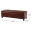 Banc de rangement avec repose-pieds 51 po