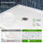 36" x 36" Diamond Shape Acrylic Corner Shower Base with Center Drain 2 Sided Tile Flange Low Threshold White