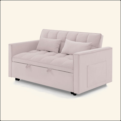 54,33 po Canapé-lit pliable polyvalent en 3 longueurs, canapé-lit moderne, canapé-lit en velours, dossier réglable
