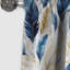 Plumes de colombe bleu saphir I - Rideau abstrait bohème - Rideau abstrait occultant - 1 panneau-107546752