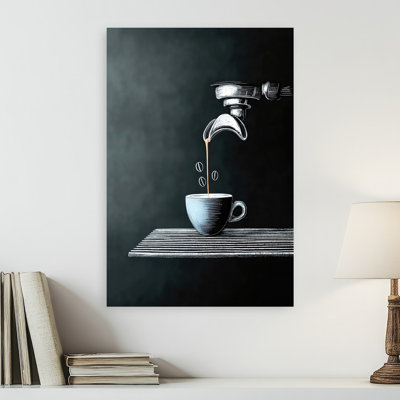 Tableau noir espresso pour art mural minimaliste