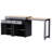 Grey Kitchen Island With 7 Removable Wheels & Drawer 44"X19.75" Lockable Dining Table -