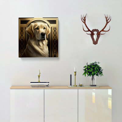 Golden Retriever Art Deco - No Frame Print