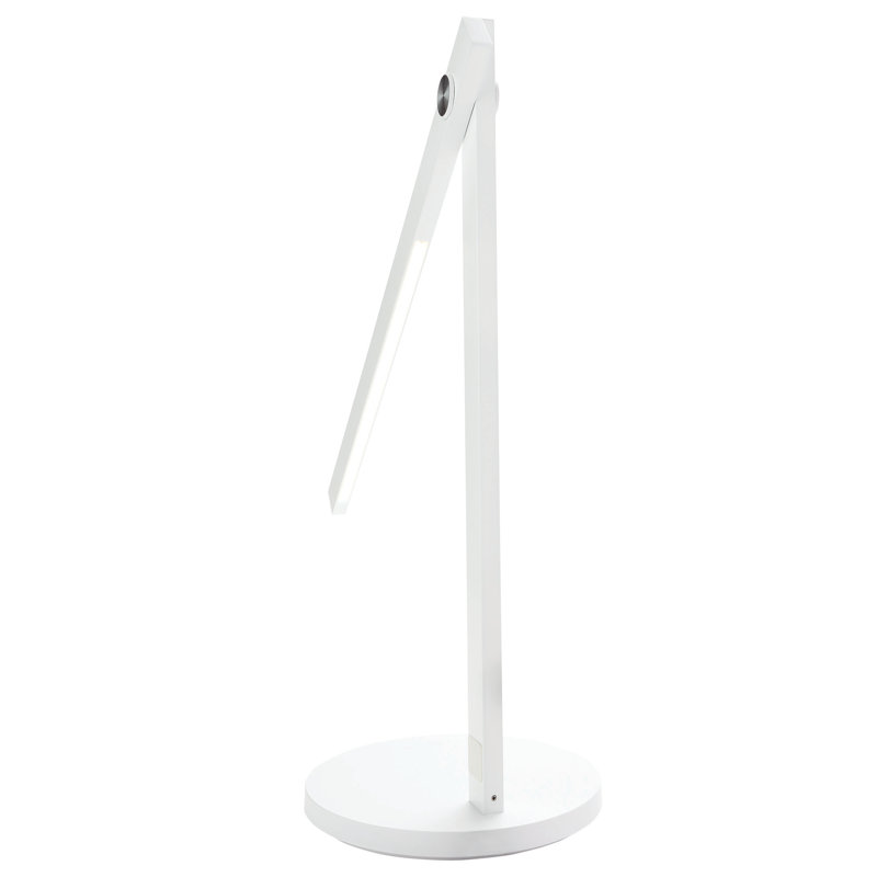 Mcglone Adjustable Metal USB Desk Lamp, White