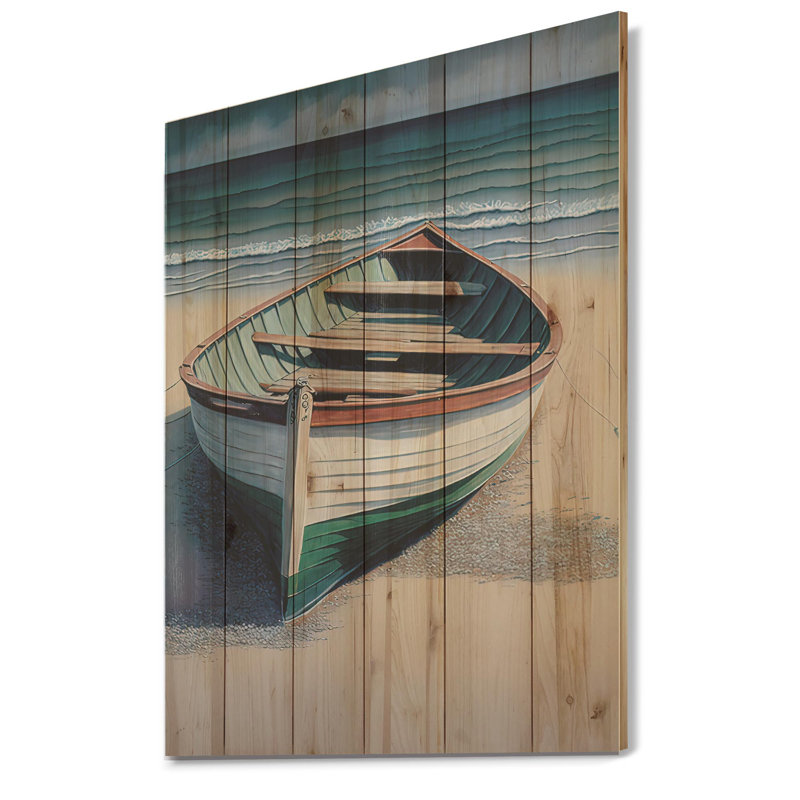 Bateau de Saegertown sur le bord de la mer II - impression, H 20 po x l 12 po x P 1 po