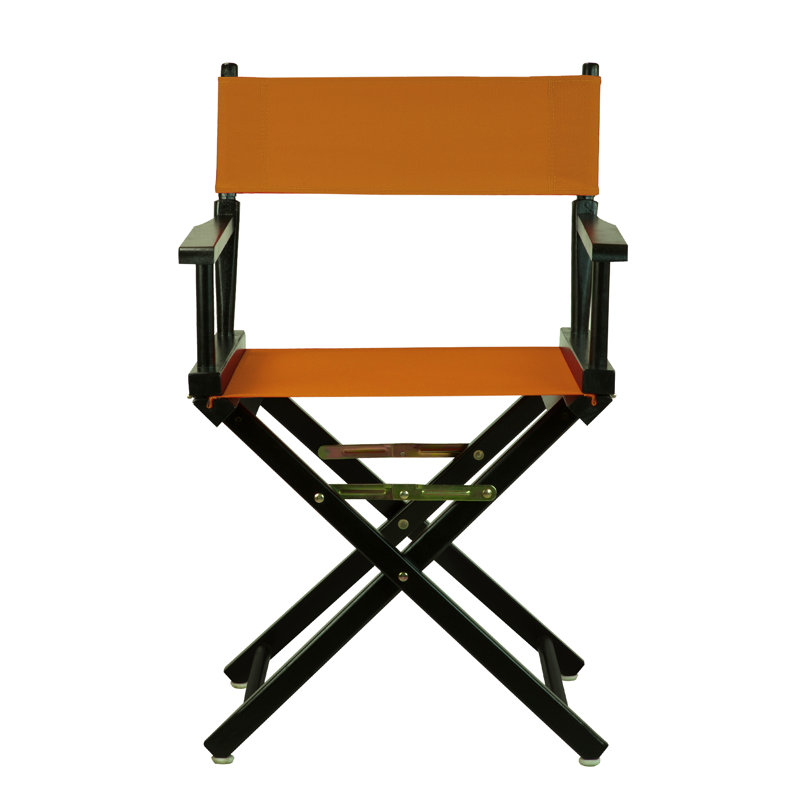 18" Folding Director Chair, Mango, Black