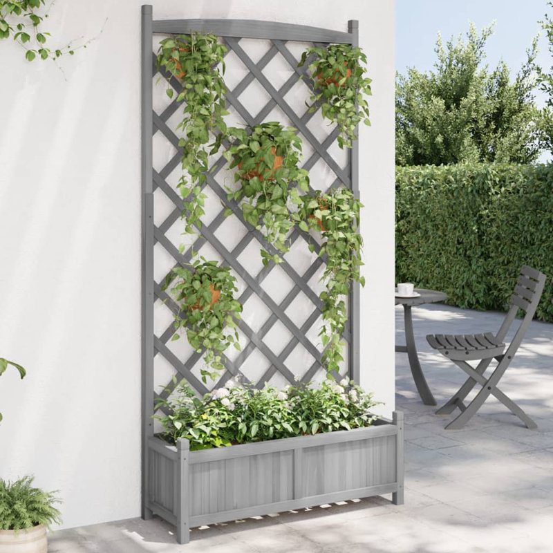 Lonne Planter Box, Light Grey, 180cm H x 90cm W x 35cm D