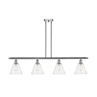 Luminaire suspendu linéaire à 4 lumières pour îlot de cuisine Anastasya
