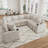 Sectional Sofa Convertible Pull-Out Sofa Bed-1247935228