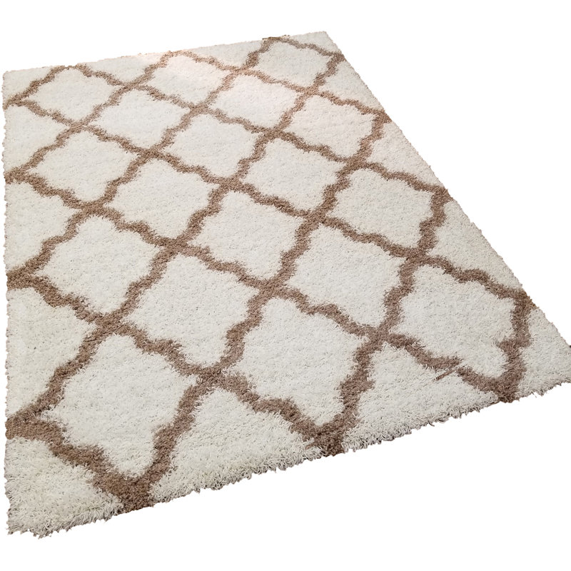 Tapis ivoire à poils longs Anie, Rectangle 3 pi 3 po x 4 pi 8 po