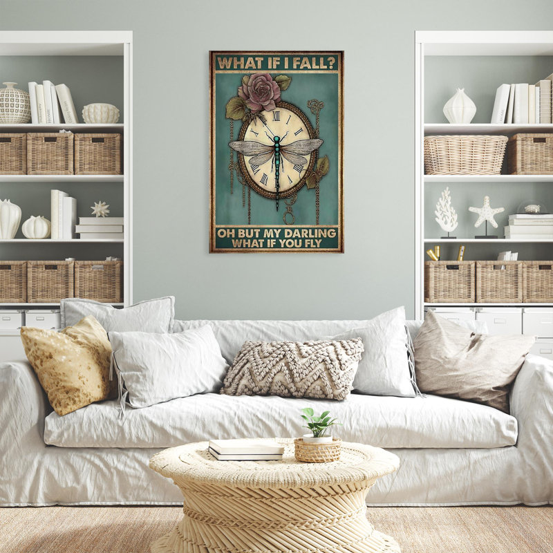 Impression sur toile, "Immanuele libellule", H 20 po x l 16 po x P 1,25 po