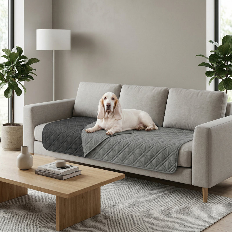 Housse de lit pour chien résistante à l'eau. Conception réversible. Pour les meubles, les lits, les divans et les canapés.