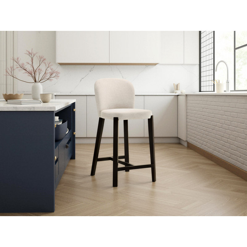 Tabouret de comptoir 26 po Larsen Illeigh, Brun foncé, Gruau