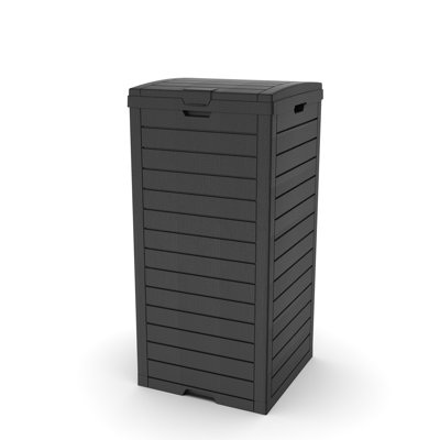 Resin Manual Lift Outdoor Trash/Recycling Bins - 31 Gallons