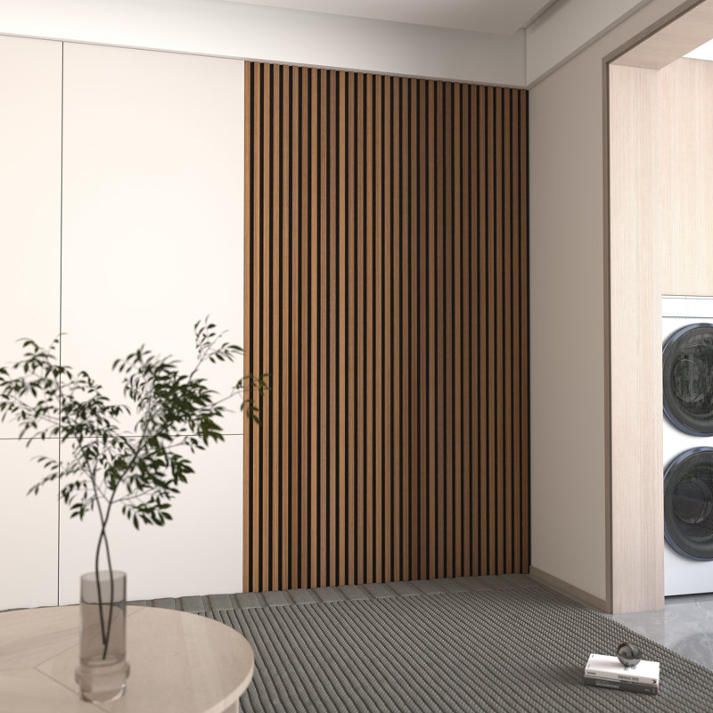 61 cm x 240 cm 3D Wall Panel in Brown (1-pack), Light Maple