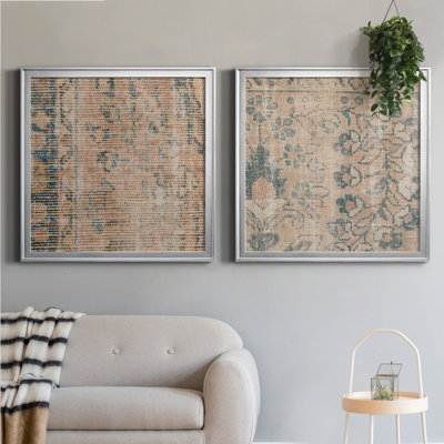 Toile tendue avec châssis Faded Textile III - prête à être accrochée