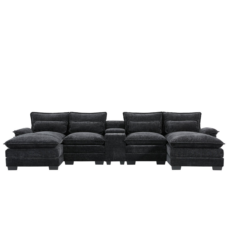 Canapé modulaire en U 123 * 55 "avec console