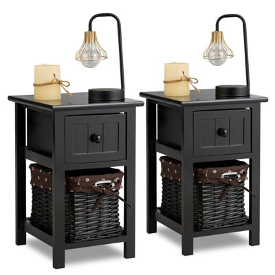 Byrnes 28cm W Manufactured Wood Bedside Table