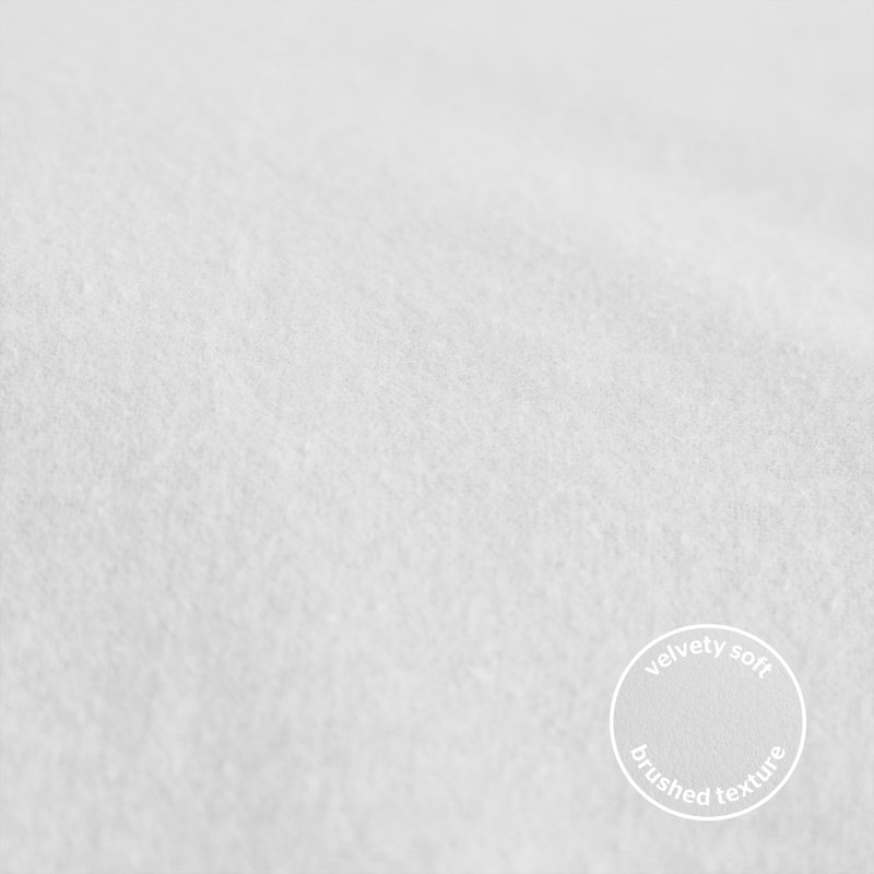 Silentnight Brushed Cotton Fitted Sheet, White, Kingsize (5')