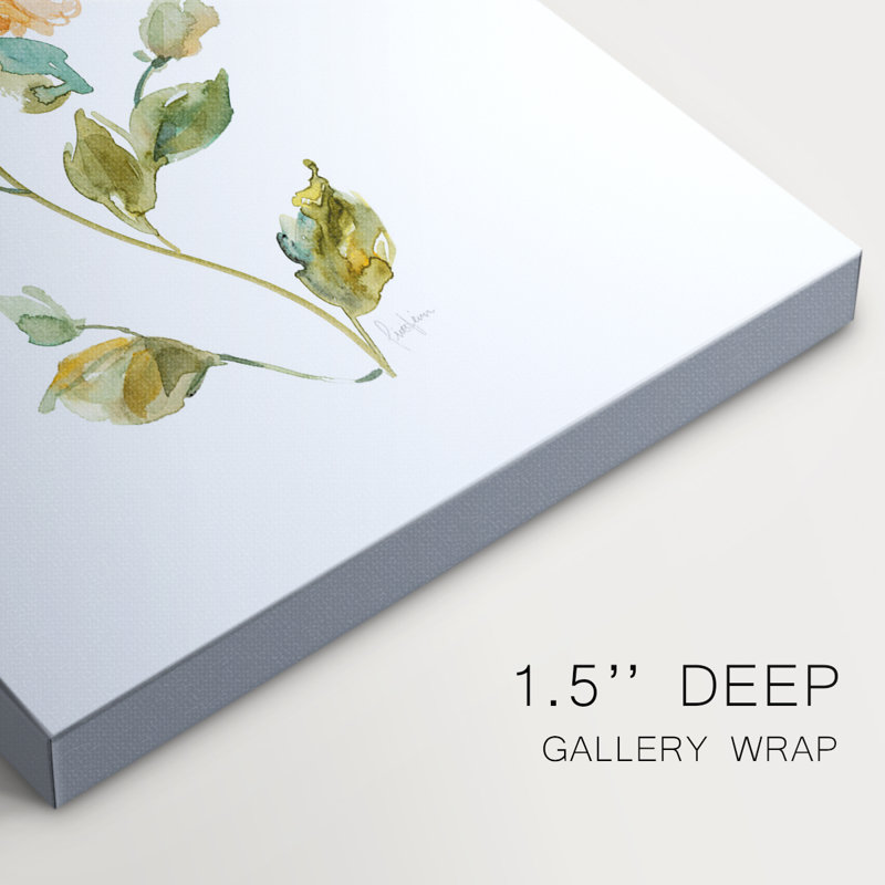 Bright Botanical II - Cavas enveloppés de galerie, H 18 po x l 12 po