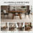 43.3''-59'' Extendable Round Dining Table For 4-6, Mid Century Modern Wooden Round Table With Removable Leaves Space Saving, For Kitchen Living Room-123349323-123349324