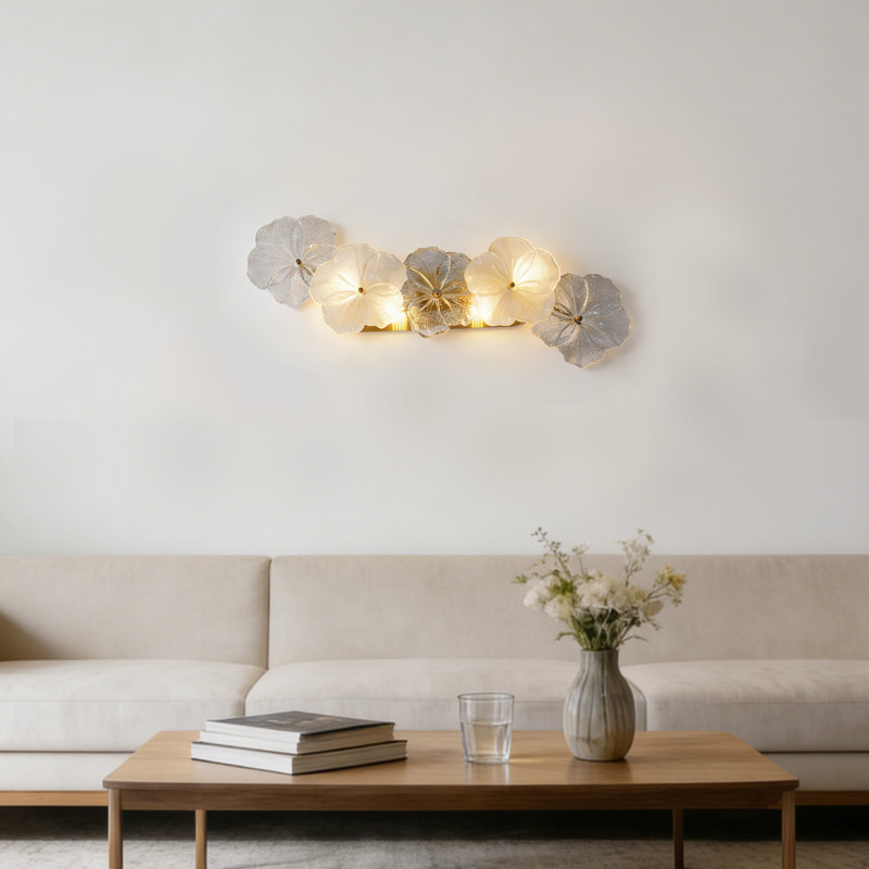 French-Style Light Luxury Flower Wall Lamp With Led Light Source