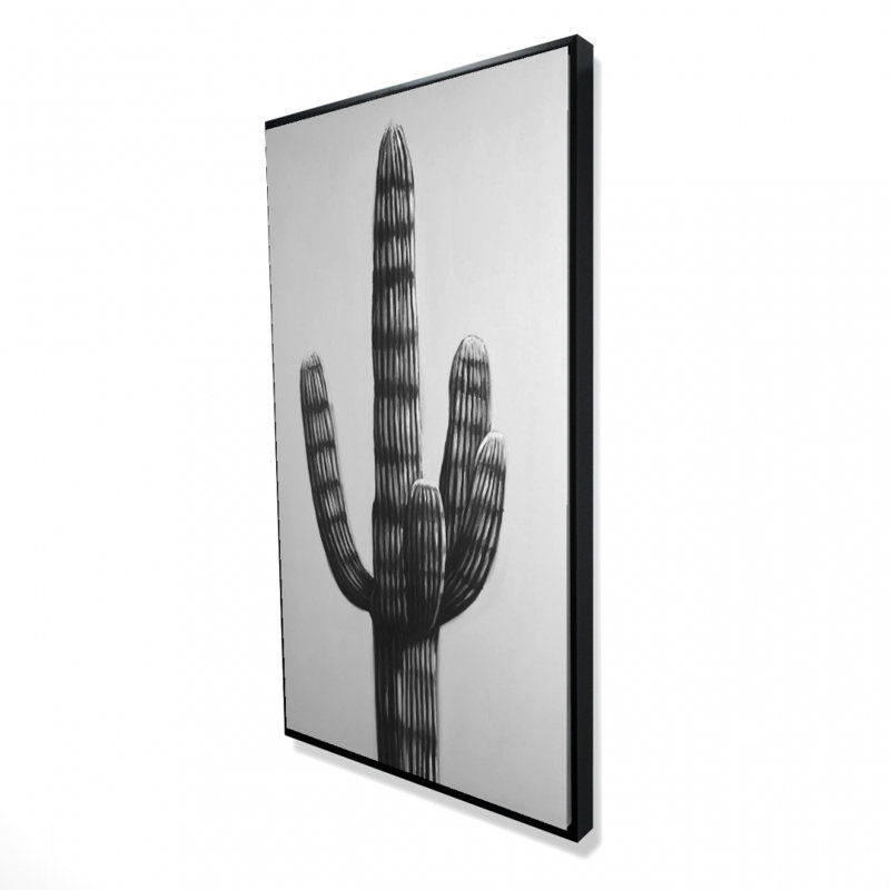 Large Cactus Print On Canvas, H 48 po x l 24 po